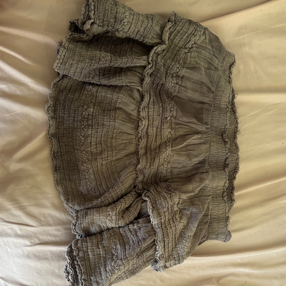 Brown Ruffled Skirt